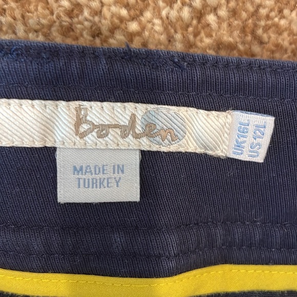 - Boden Ella A-Line skirt navy twill with front pockets WG652 size 12L - Picture 3 of 6